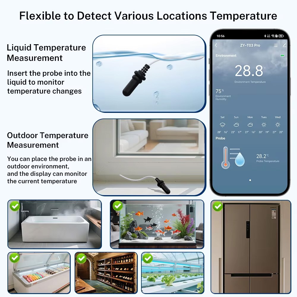 External Waterproof Probe Temp - Digital Hygrometer Probe review and price
