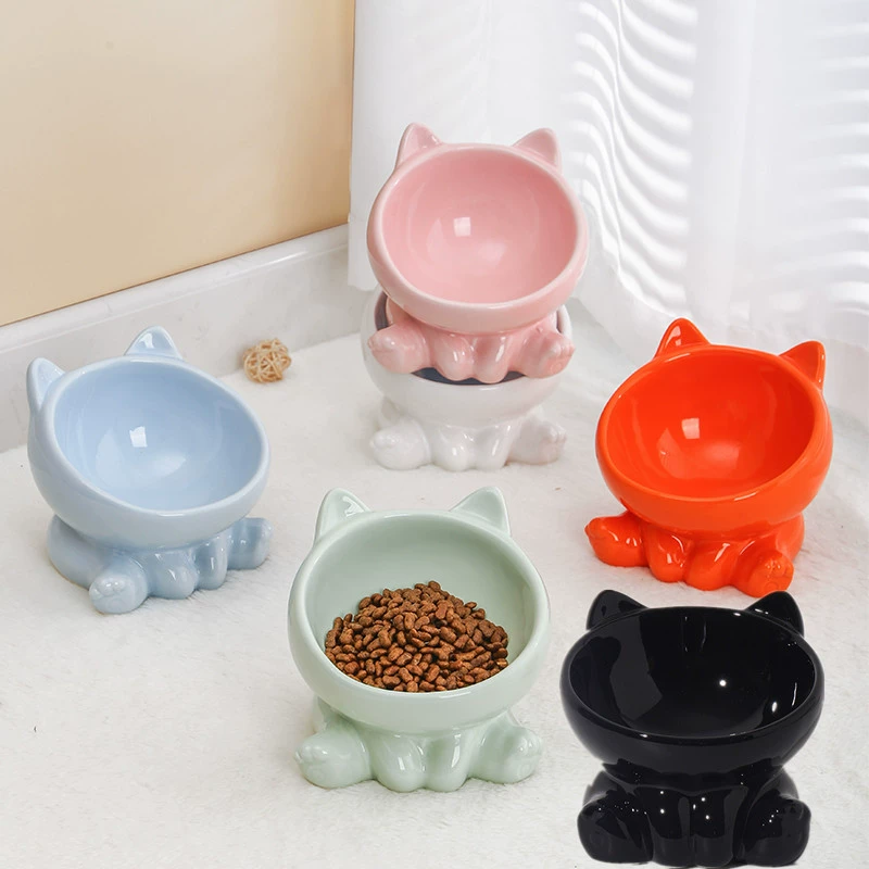 Ceramic Cat Dog Bowl High Feet - Royal Canin Food Medium review and price
